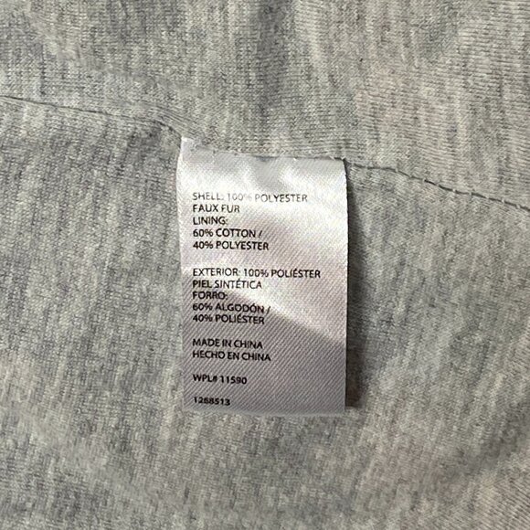 Weatherproof Vintage Quarter Zip Mock Neck Pull Over Sherpa Sweater Marled Grey - Picture 11 of 12